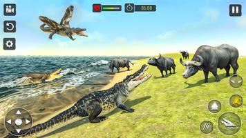 Wild Crocodile Sim Animal Game скриншот 3