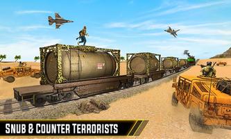 Jeu tir train de l'armée en 3D Affiche