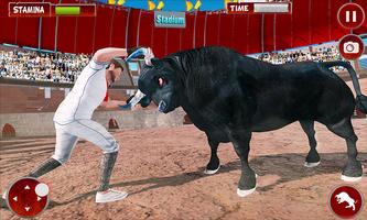 Angry Bull: City Attack Sim постер