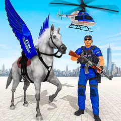Скачать Flying Horse Police Chase Sim XAPK