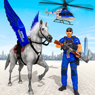 Icona Giochi polizia cavallo volante