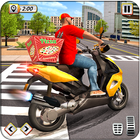 Pizza Delivery Boy Bike Games icône