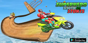 Superhero Bike Scooter Stunts