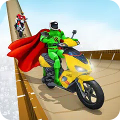 Скачать Superhero Bike Scooter Stunts APK