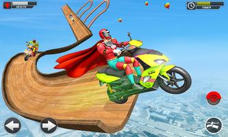 برنامه‌نما Superhero Bike Scooter Stunts عکس از صفحه