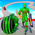 Speed Hero Robot Ramp Bike Transform Robot Games