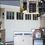 porta del garage con finestra