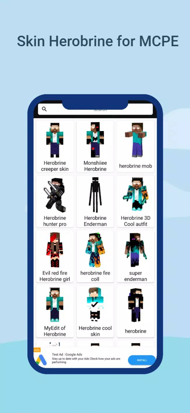 Herobrine Minecraft Skin - Download Herobrine Skin