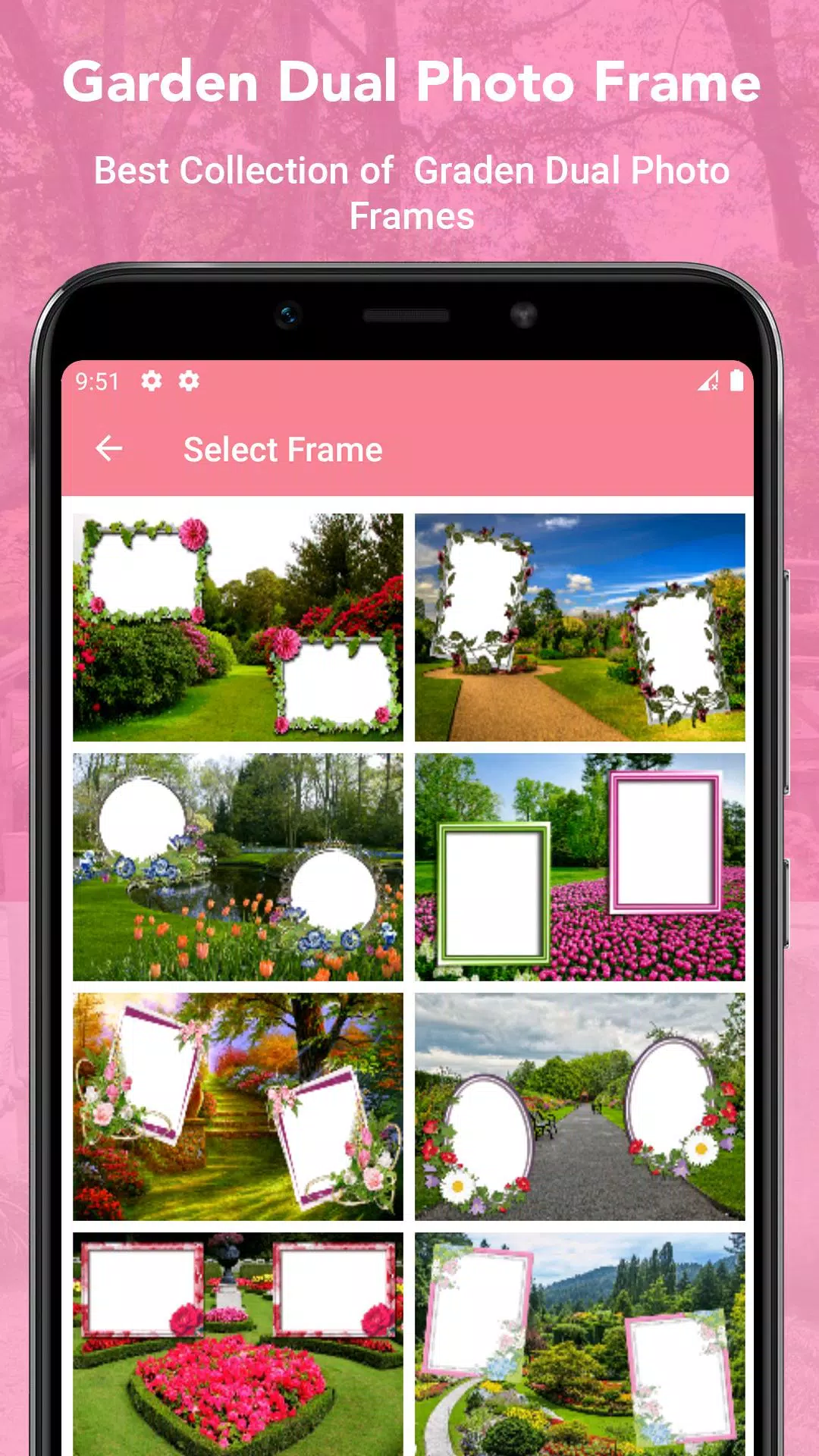 Скачать Садовые Двойные Фоторамки APK Для Android