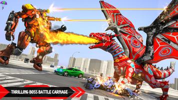 Flying Dragon Transport Bus Transform Robot Game screenshot 3