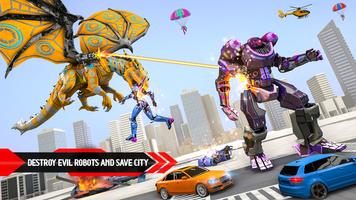 Flying Dragon Robot Car Transform Bus Robot Jeux capture d'écran 2