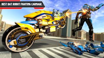 Flying Bat Robot Bike Transform Robot Games screenshot 3