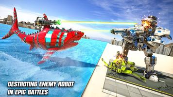 Hungry Shark Multi Robot Car Transform Robot Games poster