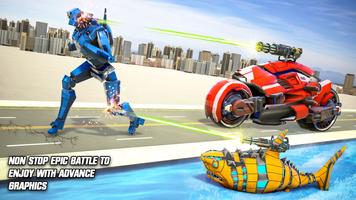 Hungry Shark Multi Robot Car Transform Robot Games screenshot 2