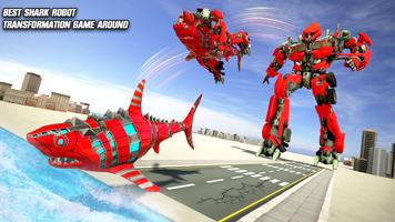 Hungry Shark Multi Robot Car Transform Robot Games screenshot 1
