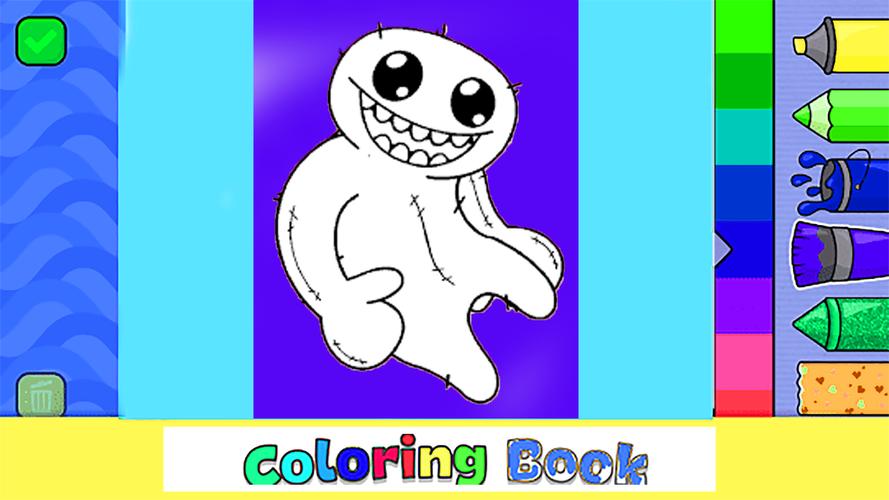 Green Attacking Rainbow Friends Roblox Coloring Page in 2023