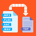 Audio to text (recognition) icon