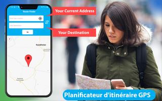 GPS Navigation Carte Direction Affiche