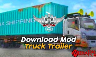 Mod Trailer Hino Fuso Bussid ポスター