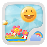 Cute Garden GO Weather Live BG icon