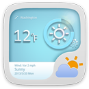 Blue Gear Theme GO Weather EX APK