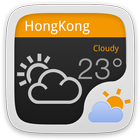 Concise black GOWeatherEX icon