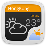 Concise black GOWeatherEX icon