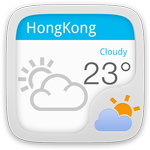 Concise white GOWeatherEX icon
