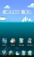 Crazy sea GO Launcher Theme ảnh chụp màn hình 1