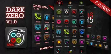 Dark Zero GO Launcher Theme