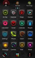 Dark Zero GO Launcher Theme imagem de tela 1