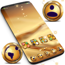 Motyw Złoty Launcher aplikacja