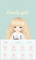 Lovely Girl GO Launcher Theme screenshot 2