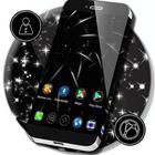 Black 3D Launcher icon