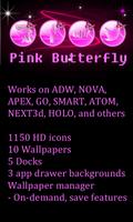 Pink Butterfly icon pack Affiche