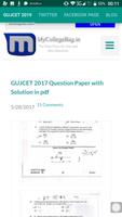 GUJCET 2021 Paper, Result, ADMIT CARD, NEWS, DATE imagem de tela 1