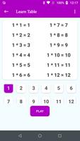 Learn Multiplication Tables - Free Math Game ảnh chụp màn hình 1