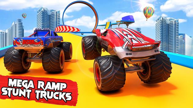 Top Monster Truck Stunts: Free Car Racing Games 海报
