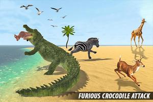 Crocodile Attack Sim: Wild Animal Family Games الملصق