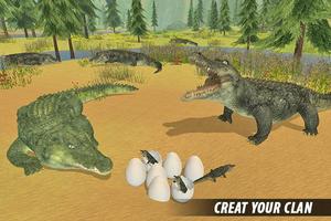 Crocodile Attack Sim: Wild Animal Family Games تصوير الشاشة 2