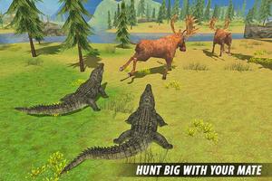 Crocodile Attack Sim: Wild Animal Family Games تصوير الشاشة 3