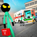 Stickman Rescue Ambulance Game aplikacja