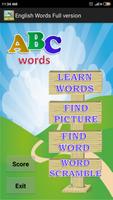 Kids English Words Vocabulary Affiche