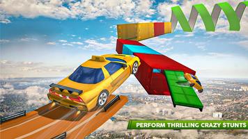 Real Taxi Car Stunts 3D: Impossible Ramp Car Stunt 포스터
