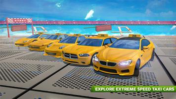 Real Taxi Car Stunts 3D: Impossible Ramp Car Stunt ภาพหน้าจอ 3