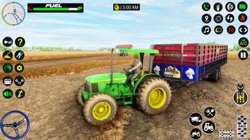 Village Tractor Driving Game Affiche