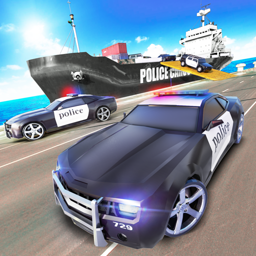 Simulador de carro de transporte de polícia