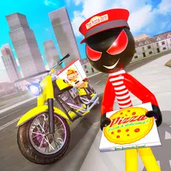 Pizza Lieferung Stickman Simulator APK Herunterladen