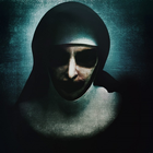Gruselige böse Nonne Horror 3D Zeichen