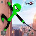 Flying Hero Stickman Rope Hero Grand Crime City